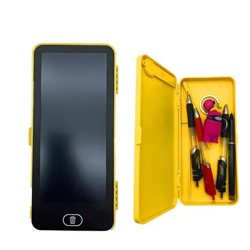 2 in 1 Writing Tablet With Mobile Shaped Pencil Box - Random Colors