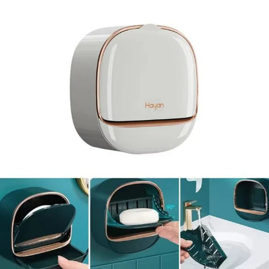Wall Mounted Soap Holder With Flip Cover