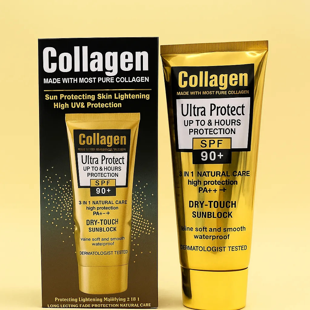 Fruit Of The Wokali Collagen Ultra Protect 3-in-1 Dry- Touch Sunblock SPF 90+ - 100ml | Premium Skincare & Beauty Products in Pakistan