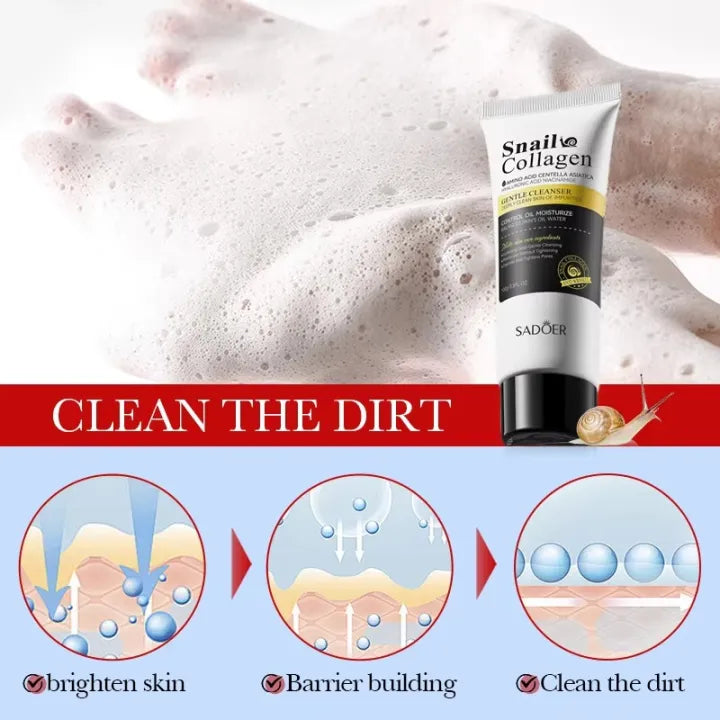 Sadoer Snail Collagen Amino Acid Facial Claenaser 100g