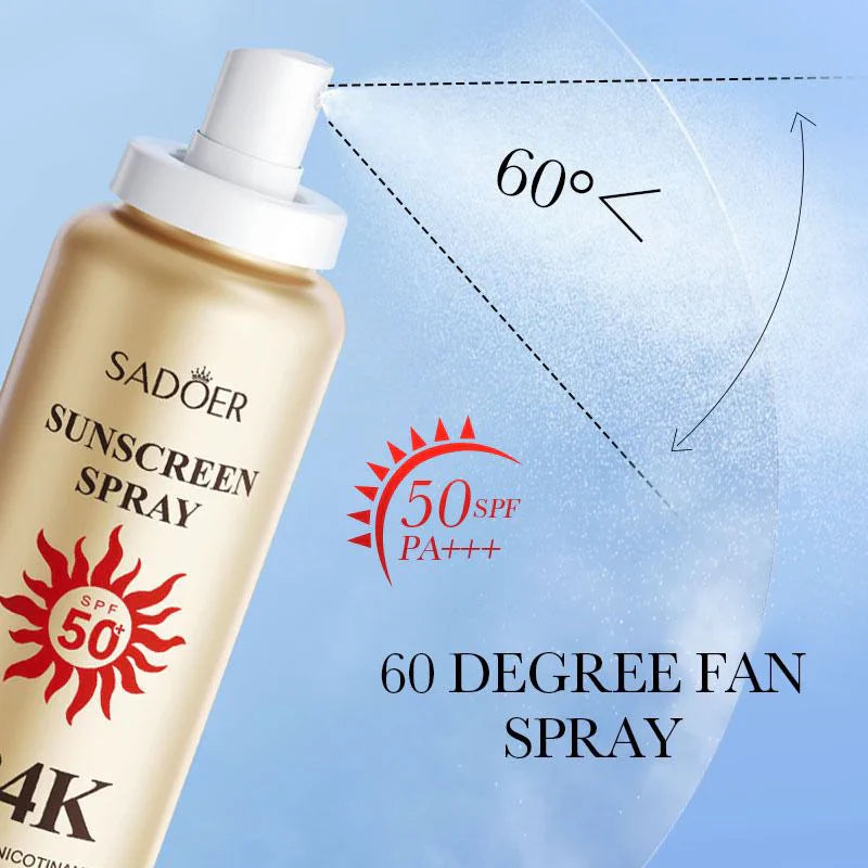 Sadoer Sunscreen Spray SPF 50 24K Gold – 150ml