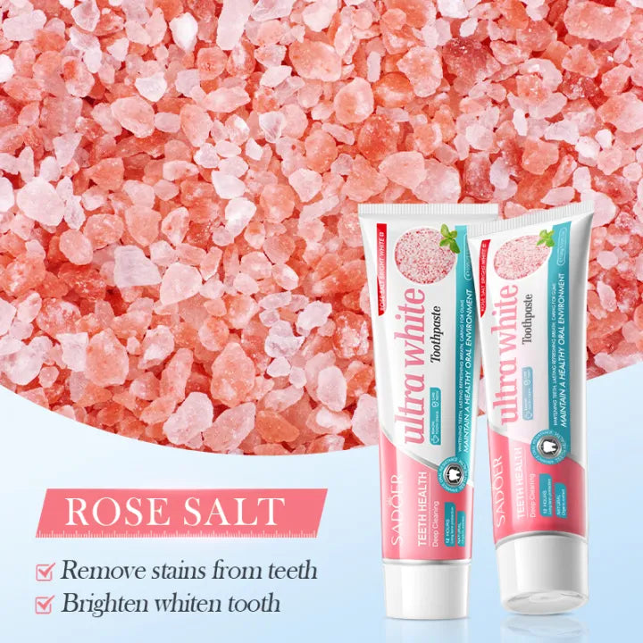 Sadoer Ultra White Rose Salt Whitening Toothpaste 100g | Premium Skincare & Beauty Products in Pakistan