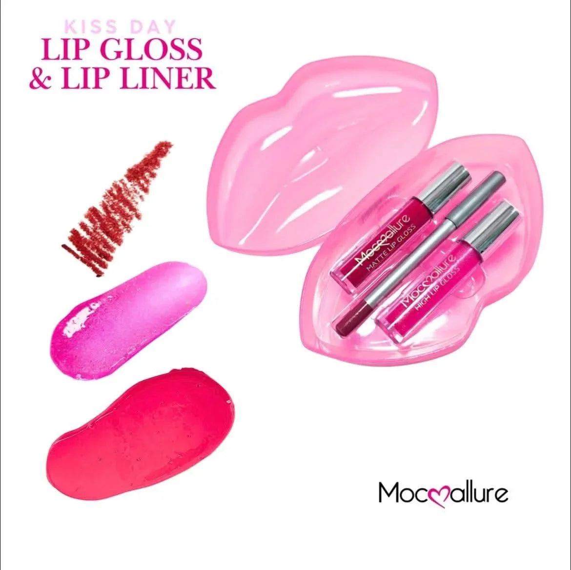 Mocallure 3 in 1 Kiss Day Lipgloss & Lip Liner