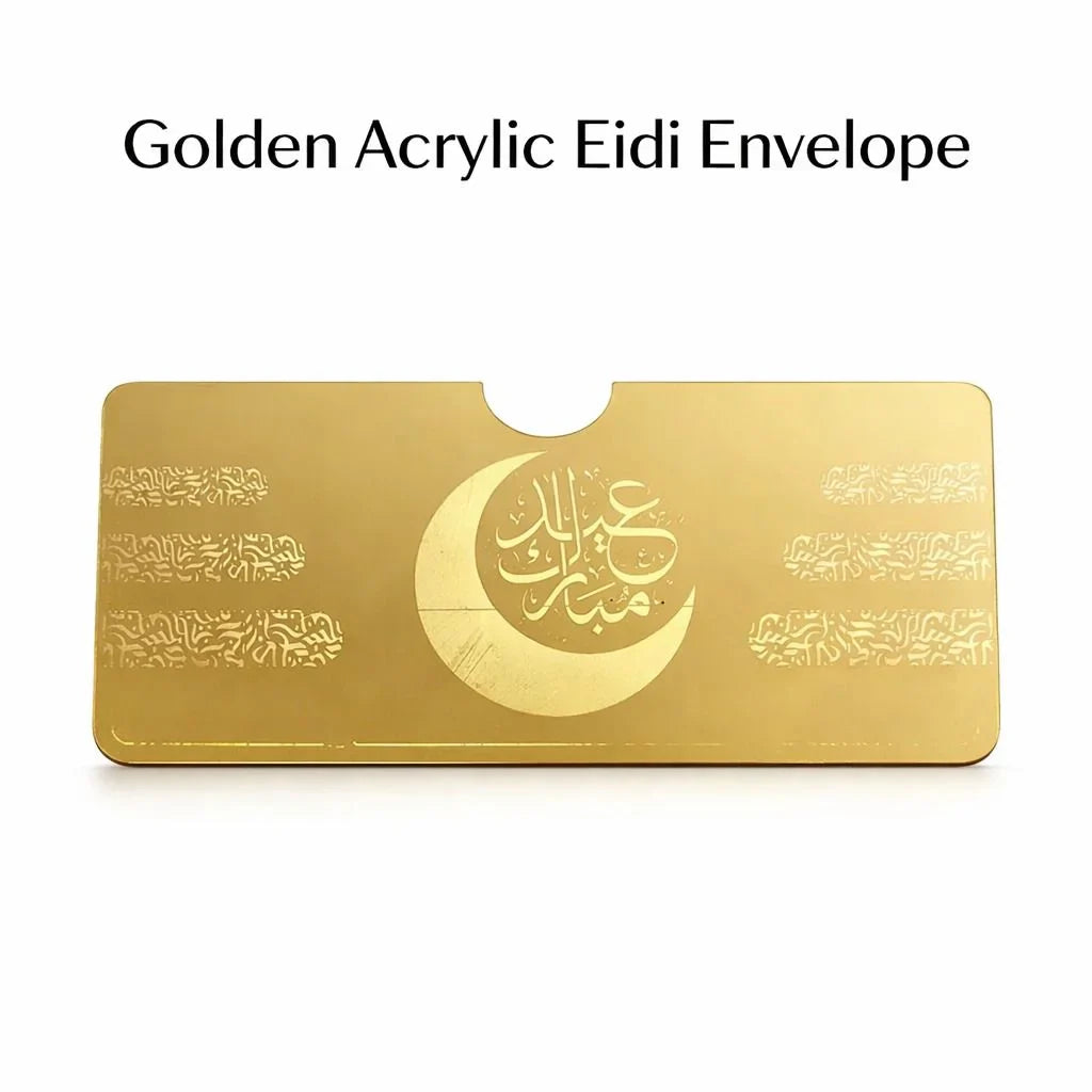 Golden  acrylic golden envelope