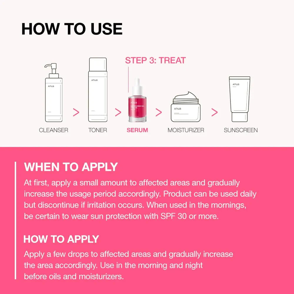 Anua 10% Niacinamide+ 4% Tranexamic Acid Serum Korean Skin Care - 30ml Made in Korea | Premium Skincare & Beauty Products in Pakistan