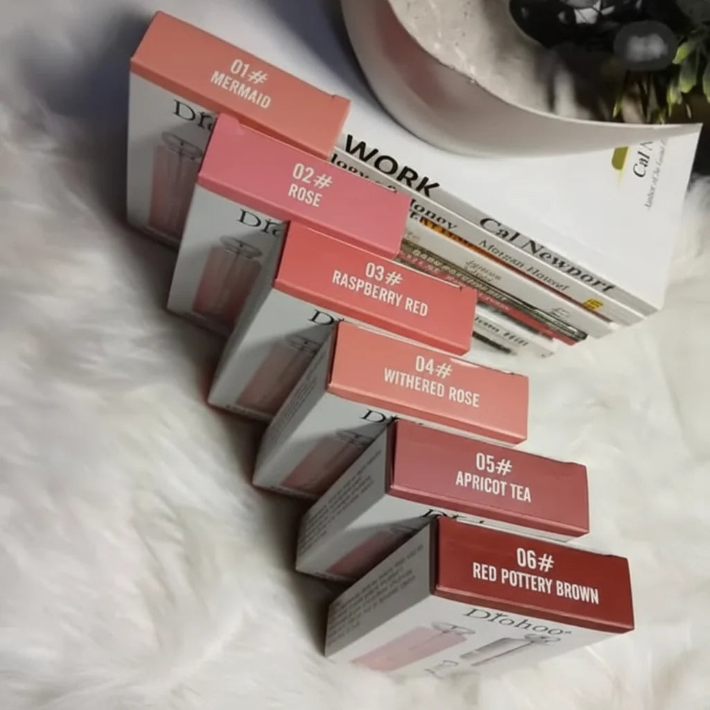 Drohoo 2 in1 Travel Size Lip Duo Set - Lip Gloss + Glossy Magic Lipstick