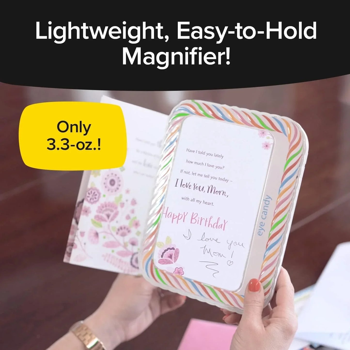 Eye Candy AS-SEEN-ON-TV Full Page Book Magnifier and Light to See Pages 3X Bigger