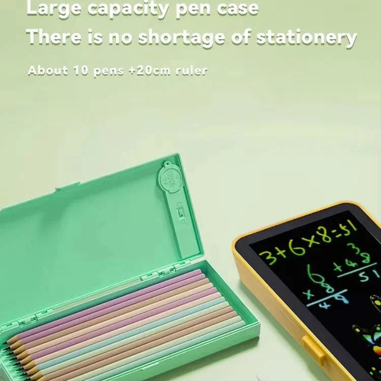 2 in 1 Writing Tablet With Mobile Shaped Pencil Box - Random Colors