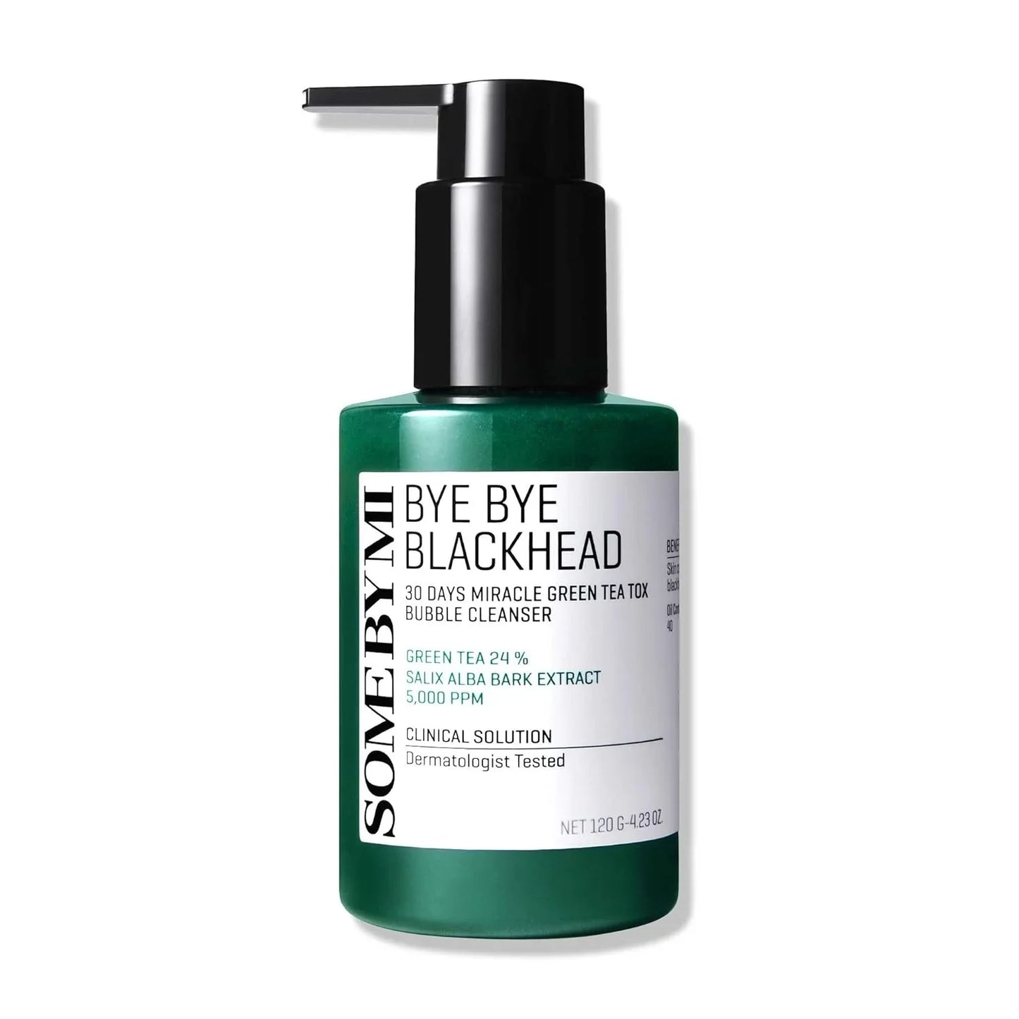 Some By Mi Bye Bye Blackhead 30 Days Miracle Green Tea Tox Bubble Cleanser - 120g | Premium Skincare & Beauty Products in Pakistan