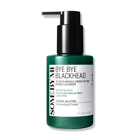 Some By Mi Bye Bye Blackhead 30 Days Miracle Green Tea Tox Bubble Cleanser - 120g | Premium Skincare & Beauty Products in Pakistan