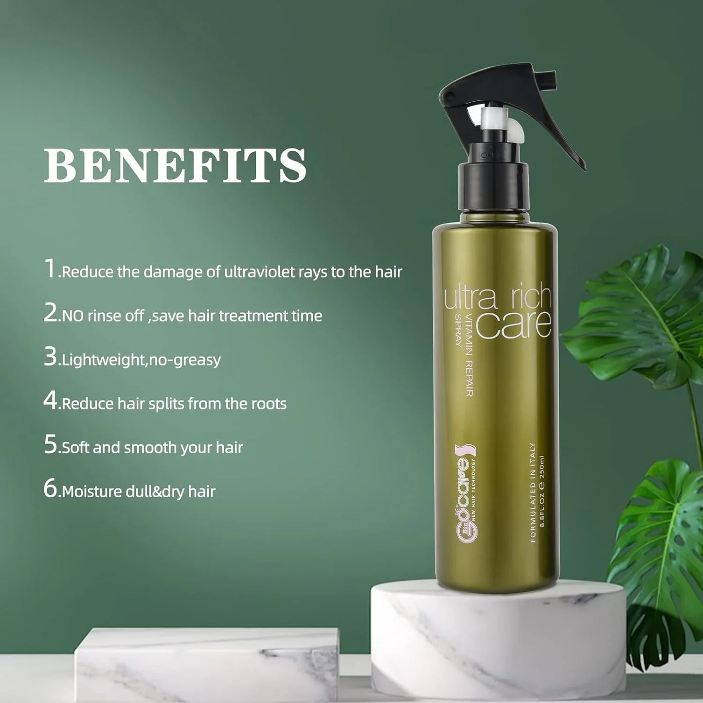 GOCARE Vitamin Repair Spray Natural Formula Heat Protection Hair Spray - 250ml
