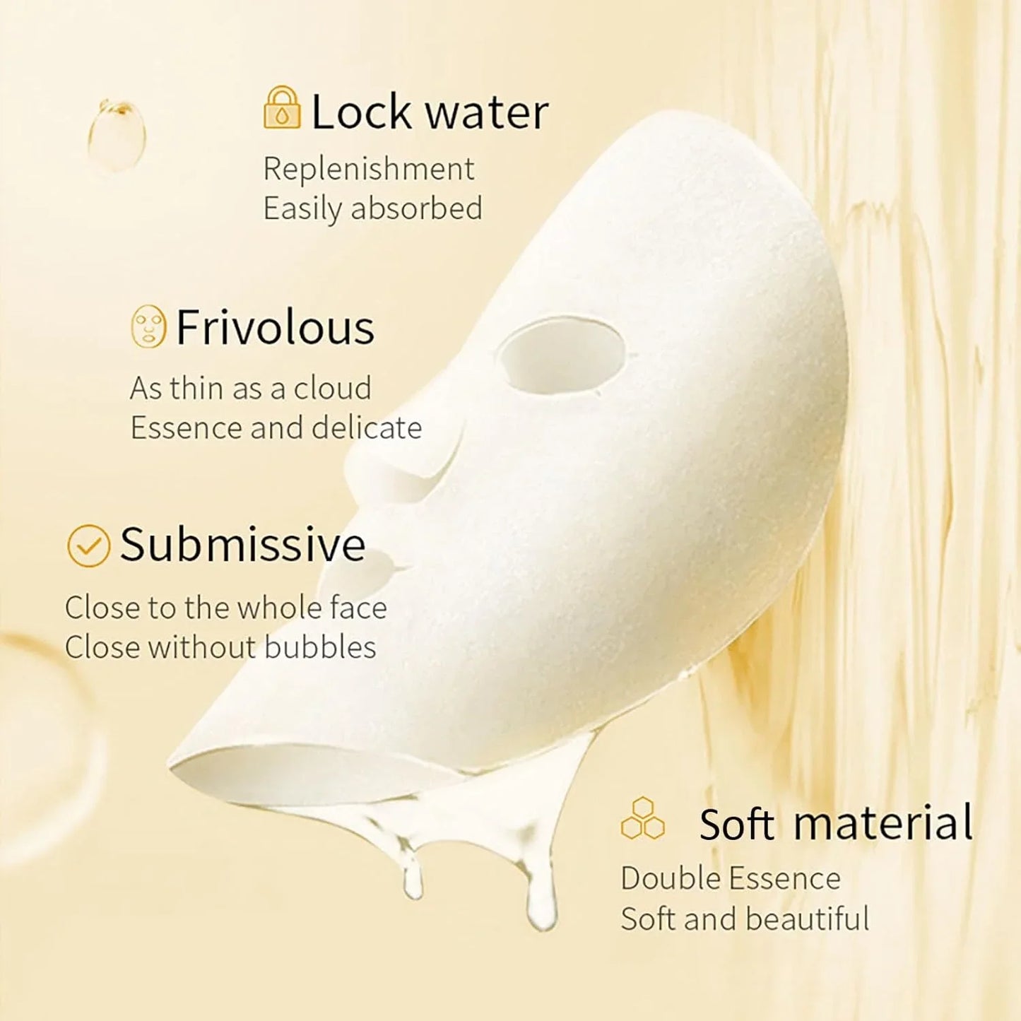 Oyax Rice Whitening and Brightening Facial Mask - 10 PCS