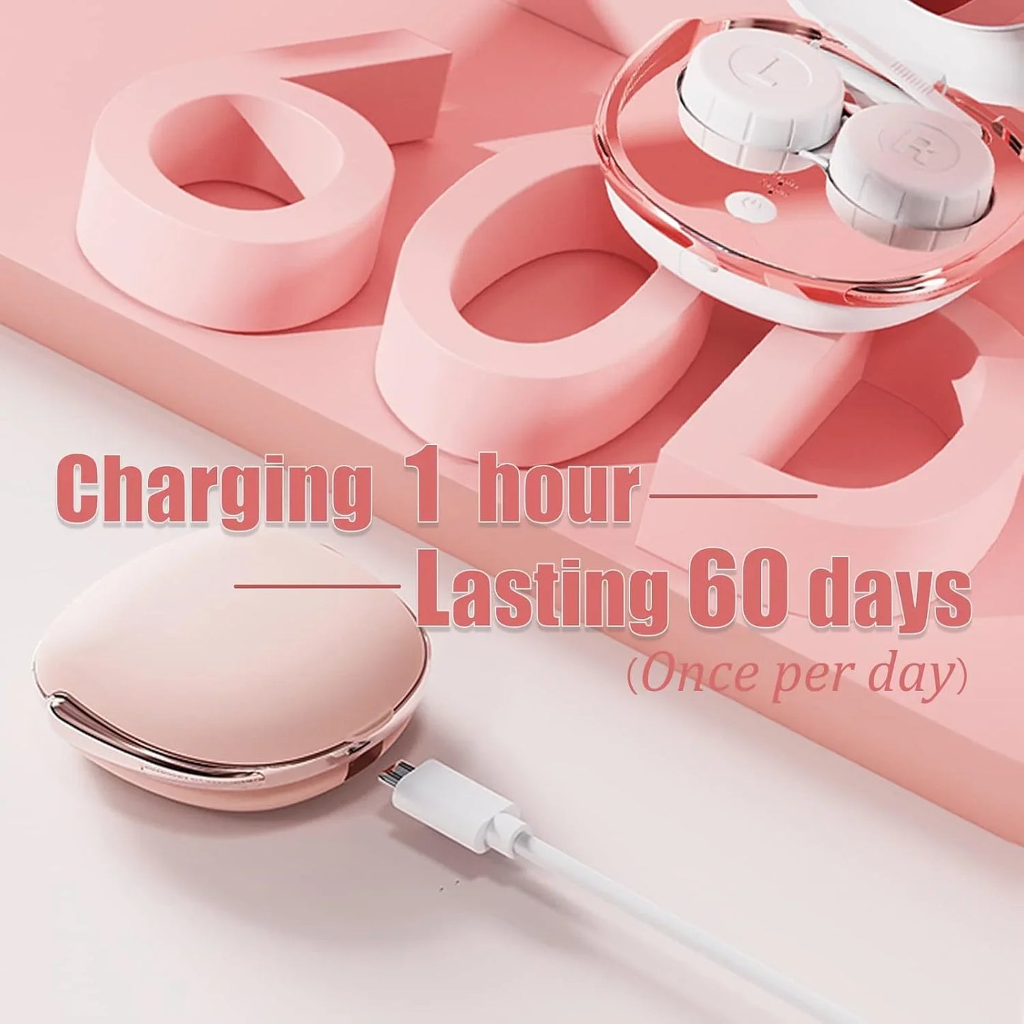 Fashionable Contact Lens Case Automatic Ultrasonic Contact Lens Cleaner