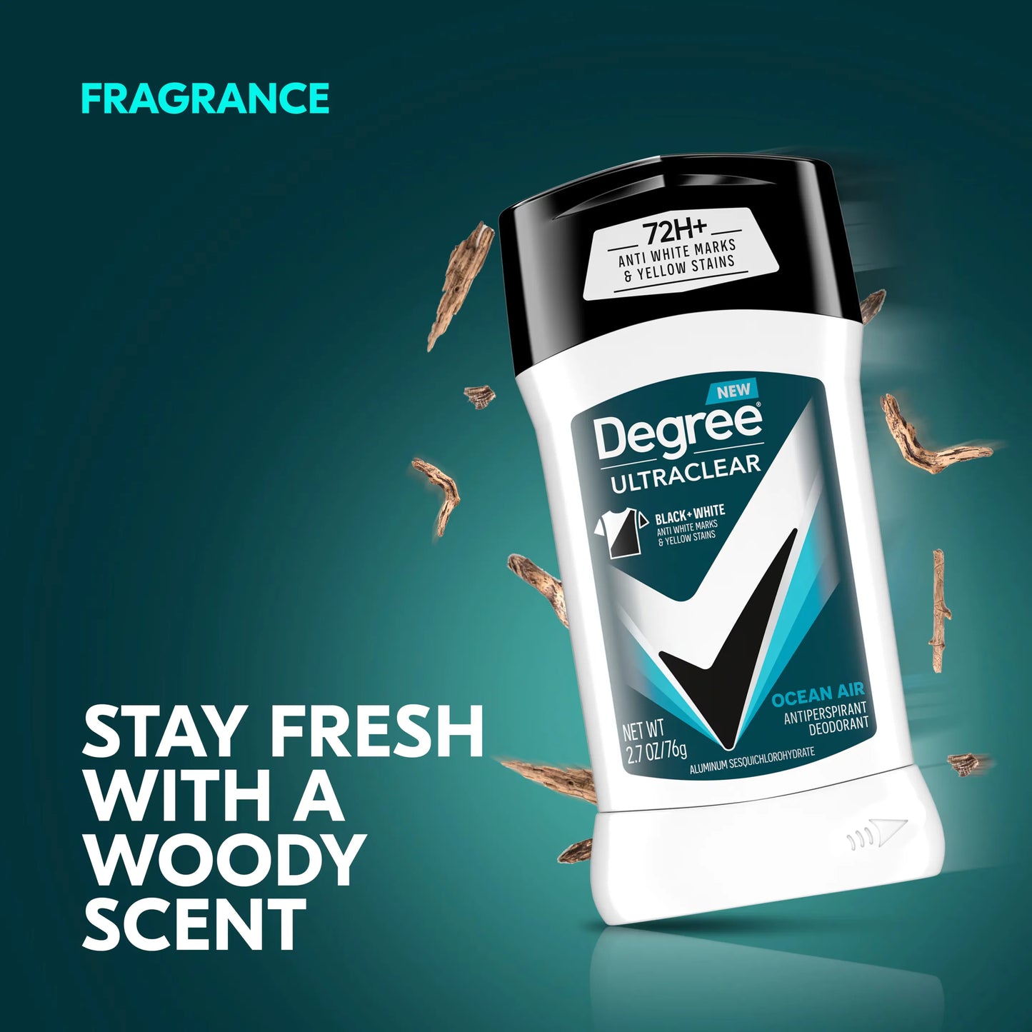 Degree UltraClear Black+White Ocean Air Antiperspirant Deodorant Stick - 85g