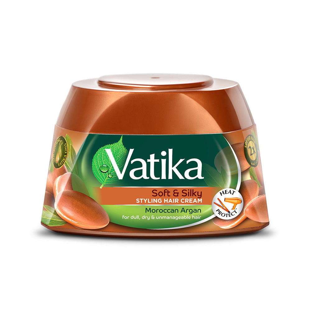 Vatika Naturals Soft & Silky Styling Hair Cream with Moroccan Argan 140ml