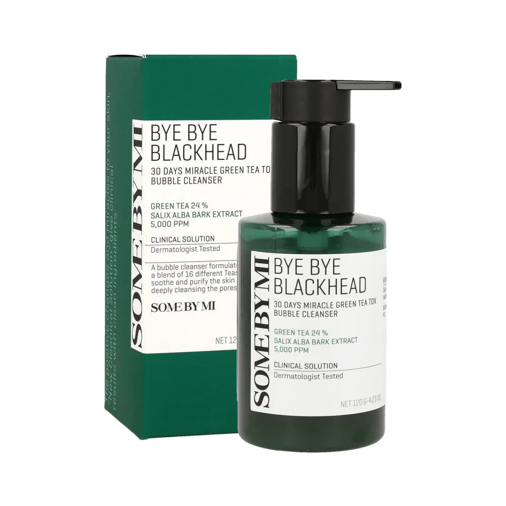 Some By Mi Bye Bye Blackhead 30 Days Miracle Green Tea Tox Bubble Cleanser – 120g