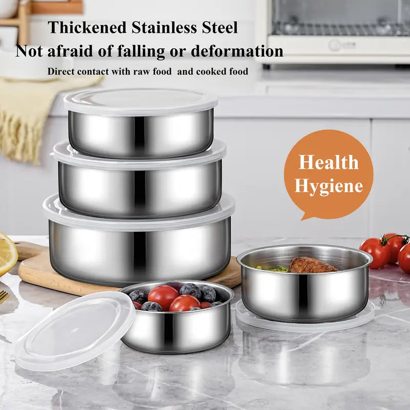 5-Piece Stainless Steel Storage Container Set