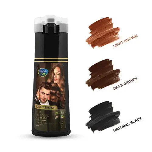 LUVVEL Hair Color Shampoo Bottle with Olive Oil – 200ml
