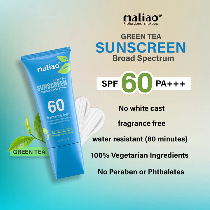 Maliao Fragrance Free Green Tea Sunscreen - 100g | Premium Skincare & Beauty Products in Pakistan