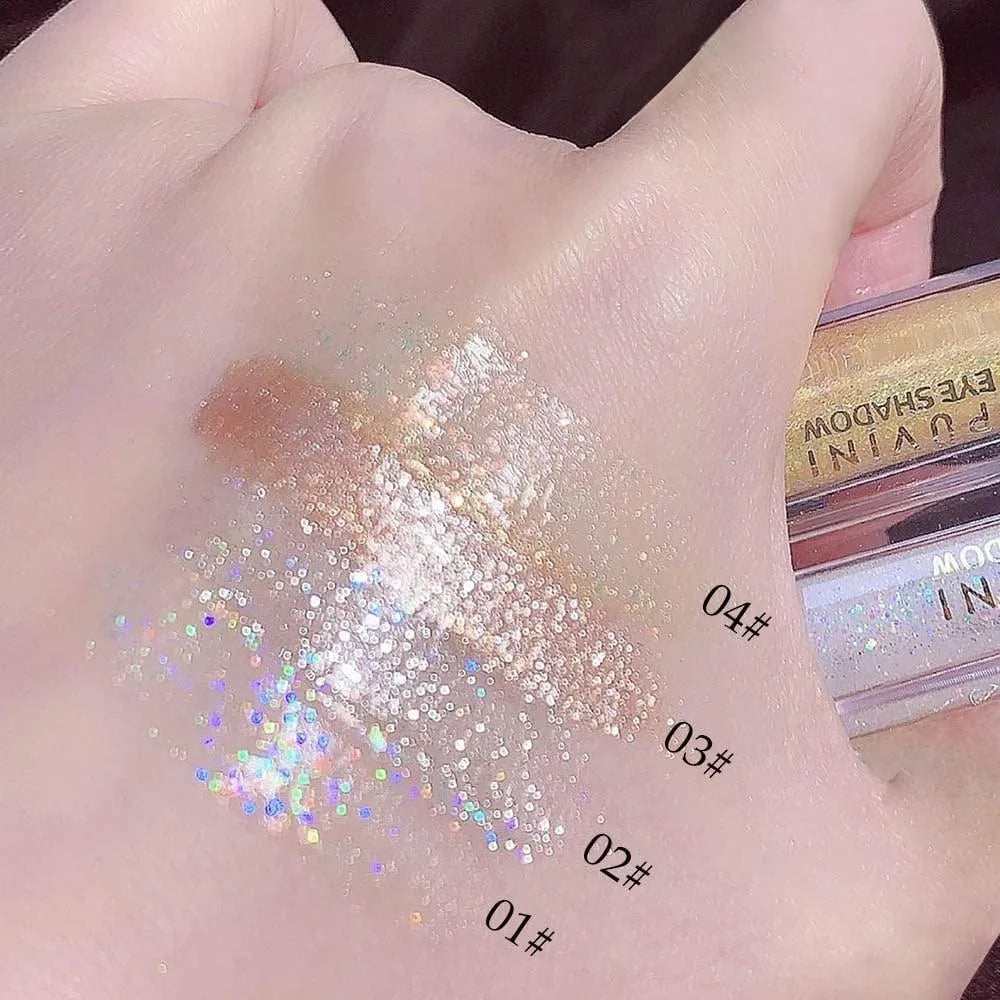 Romantic Charm Glitter Liquid Eyeshadow - Pack Of 4