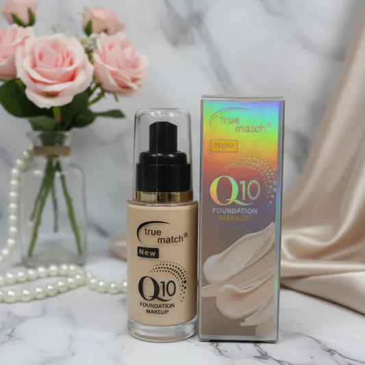 True Match Q10 Foundation Makeup – Anti-Aging, Hydrating, Medium Coverage
