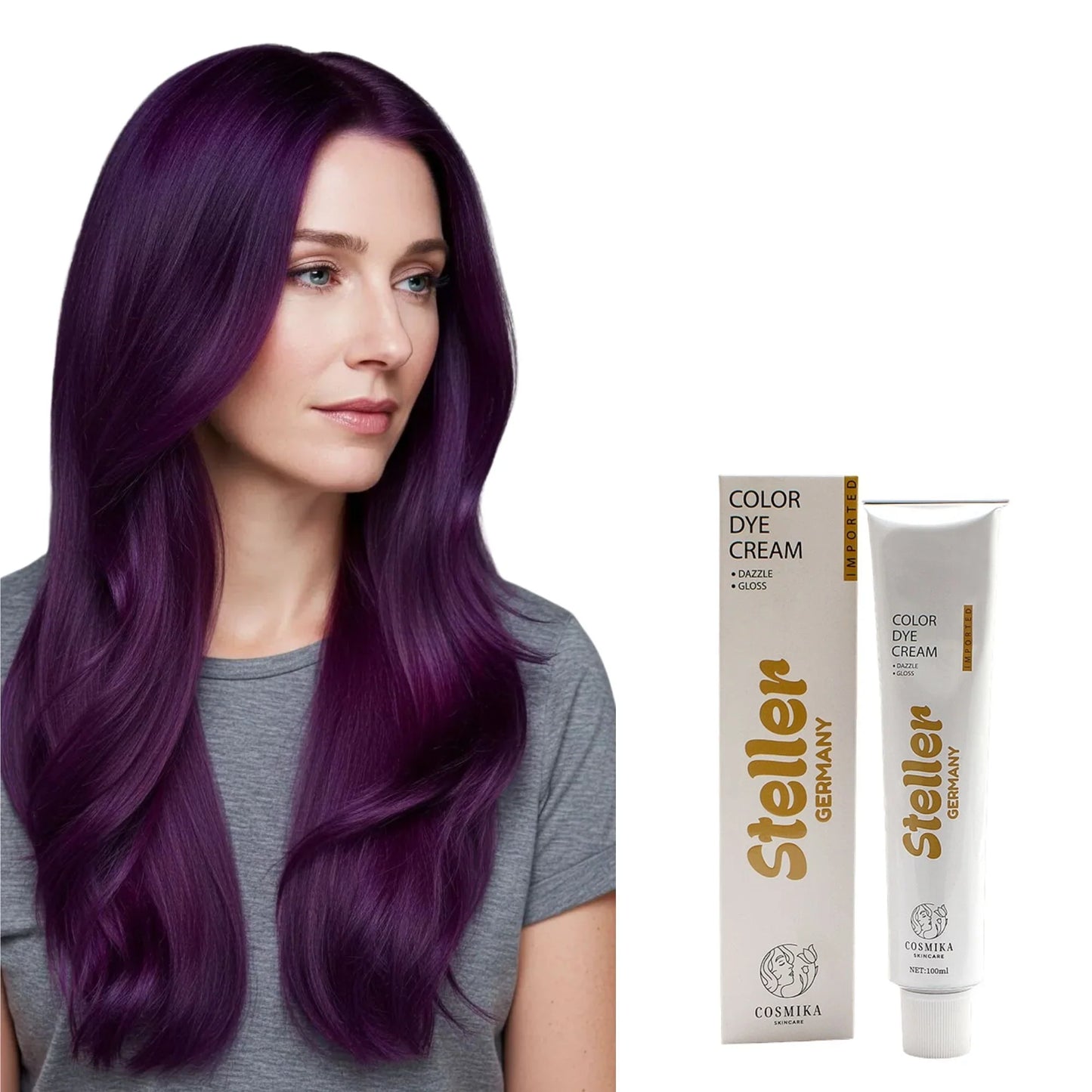 Steller Germany Color Dye Cream - 7/6 Violet Morado - 100ml