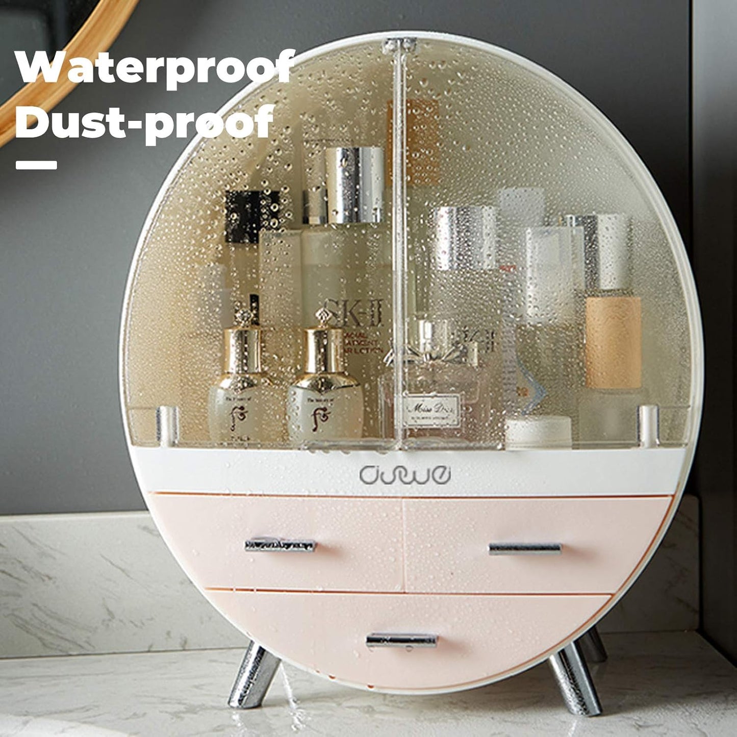 Oval Shaped Cosmetic Organizer