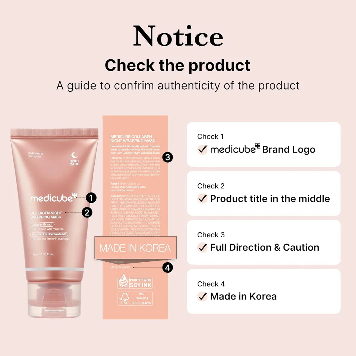 Medicube Collagen Night Wrapping Mask - 75ml - Made in Korea | Premium Skincare & Beauty Products in Pakistan
