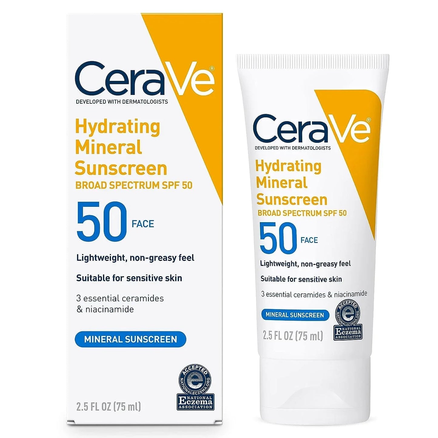 Cerave Hydrating Mineral Sunscreen SPF 50 Face Lotion - 75ml | Premium Skincare & Beauty Products in Pakistan