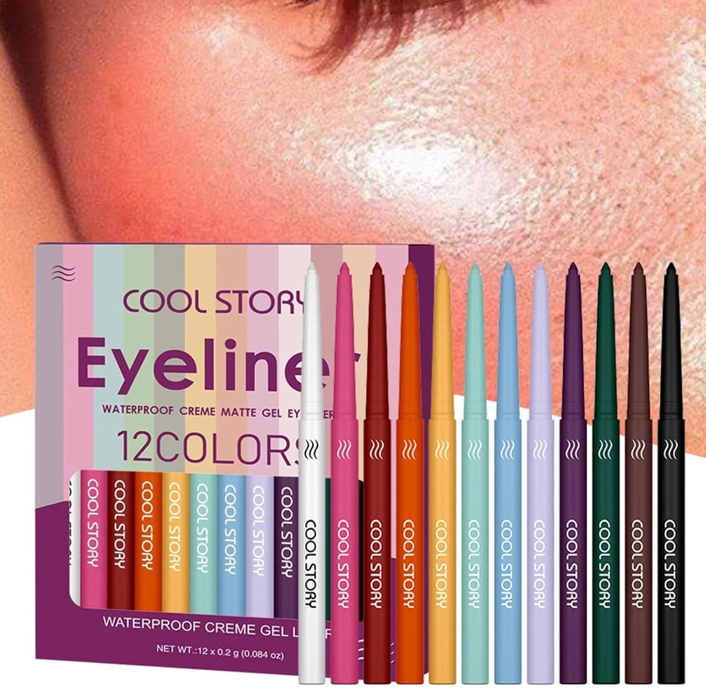Cool Story Waterproof Colored Matte Lip Liner - 12 pcs Set