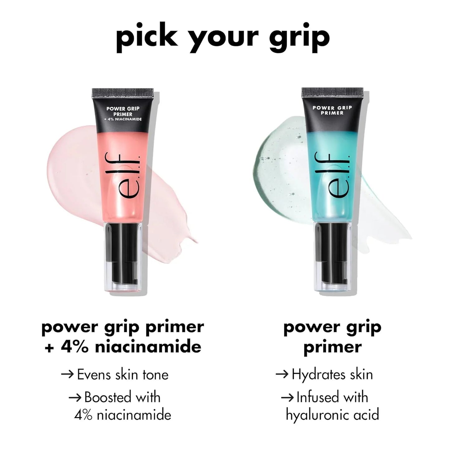 ELF Power Grip Primer + 4% Niacinamide, Gel-Based & Hydrating Face Primer - 24ml