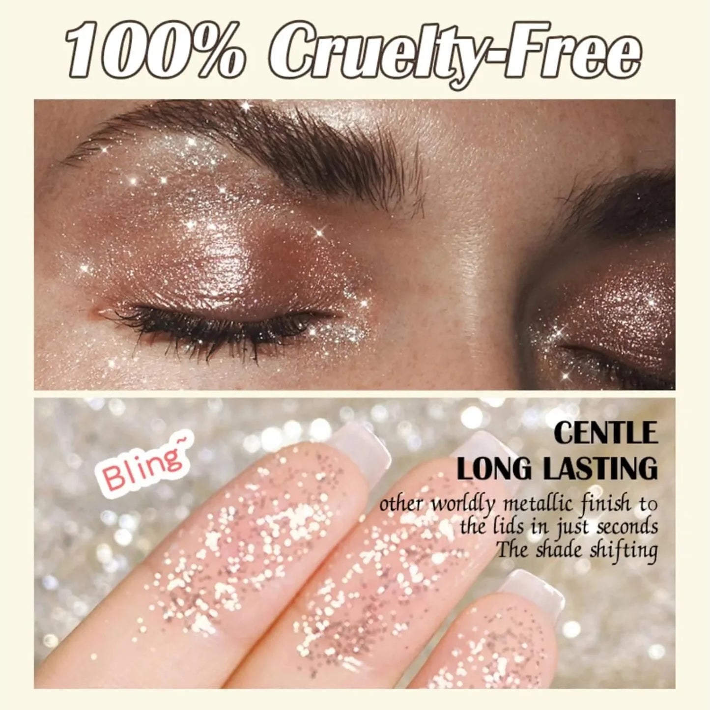 Flare Glitter Eye Shadow - 6Pcs