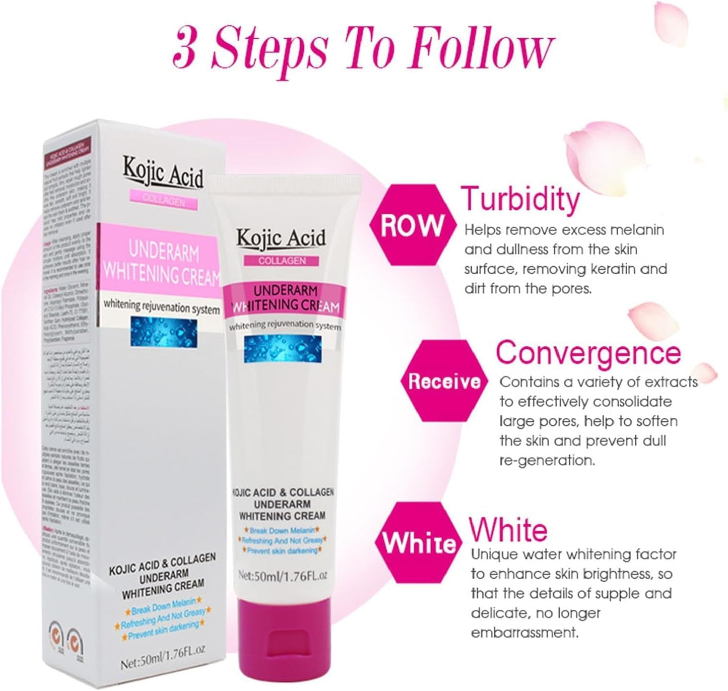 Guanjing Kojic Acid & Collagen Underarm Whitening Cream – 50ml