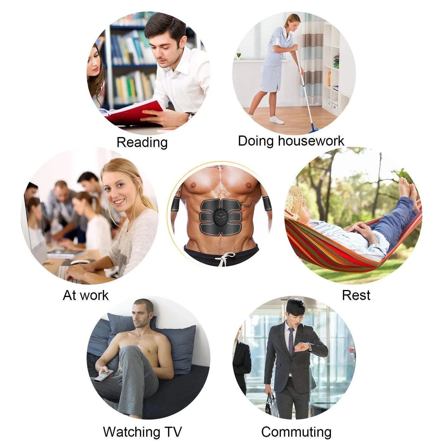 6 Pack ABS Stimulator Charging Battery