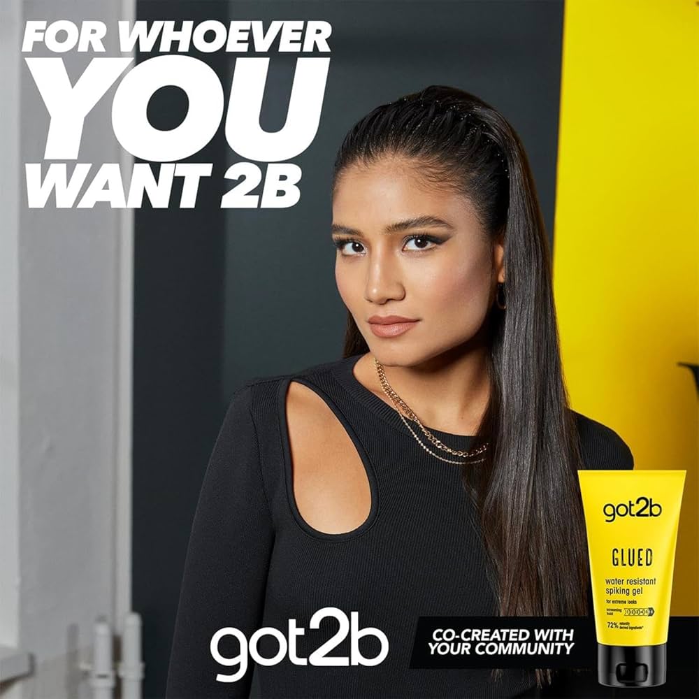Got2b Hair Gel Glued Water Resistant Spiking Glue for Screaming Hold 150ml