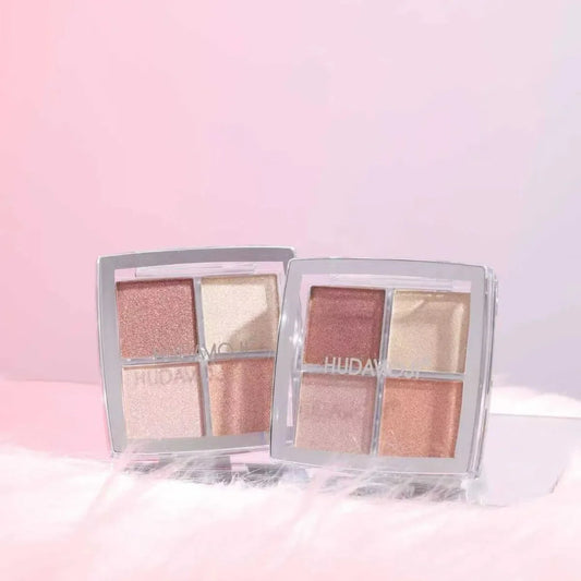 Hudamoji Lightweight Powder Texture Highlighter - 4 Colors