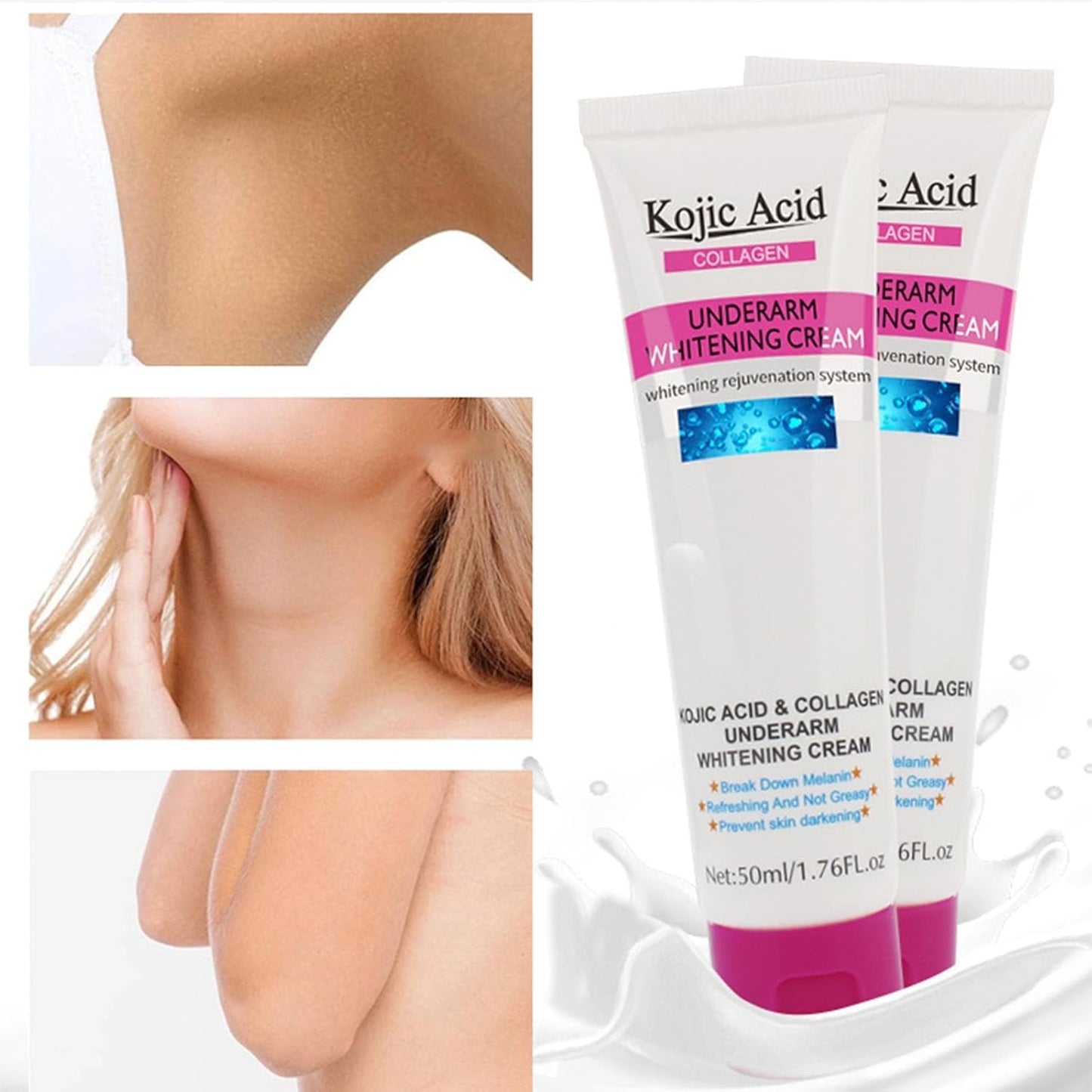 Guanjing Kojic Acid & Collagen Underarm Whitening Cream – 50ml