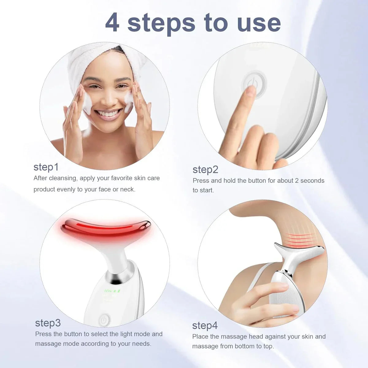 Anti-Aging Neck & Face Massager | Intense Pulsed Light Wrinkle Reducing Instrument - ES 1081