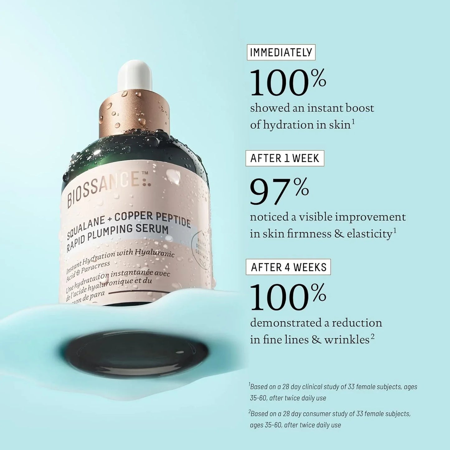 Biossance Squalane + Copper Peptide Rapid Plumping Serum 50ml | Premium Skincare & Beauty Products in Pakistan