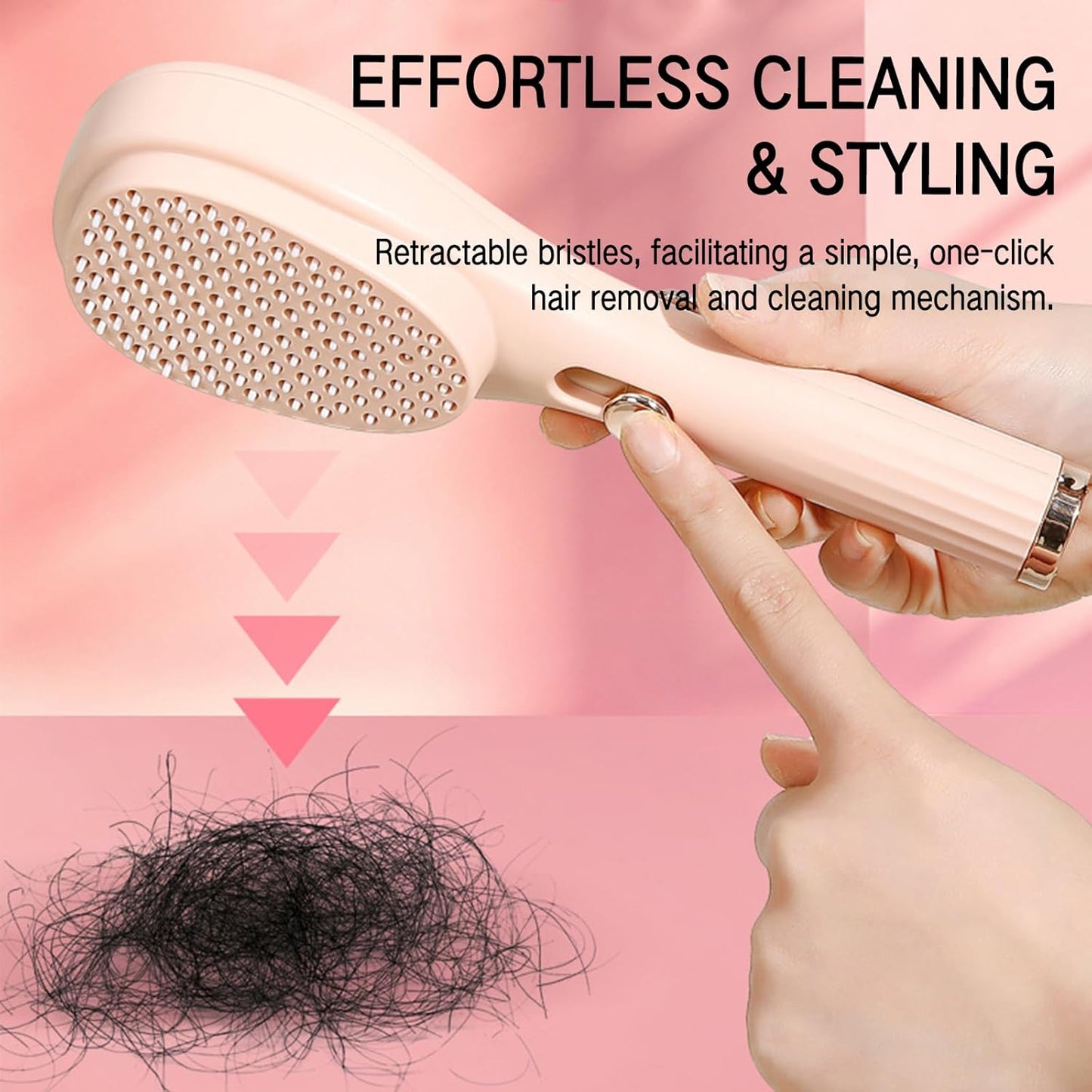 Self-Cleaning Anti-Static Massage Hair Brush