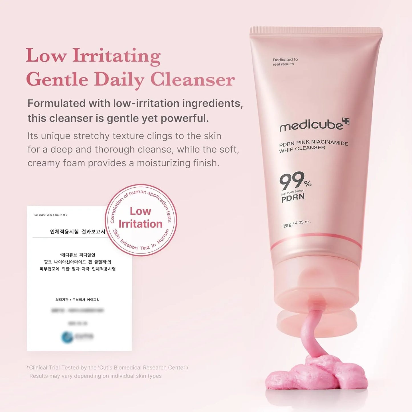 Medicube PDRN Pink Niacinamide Whip Cleanser - 120g