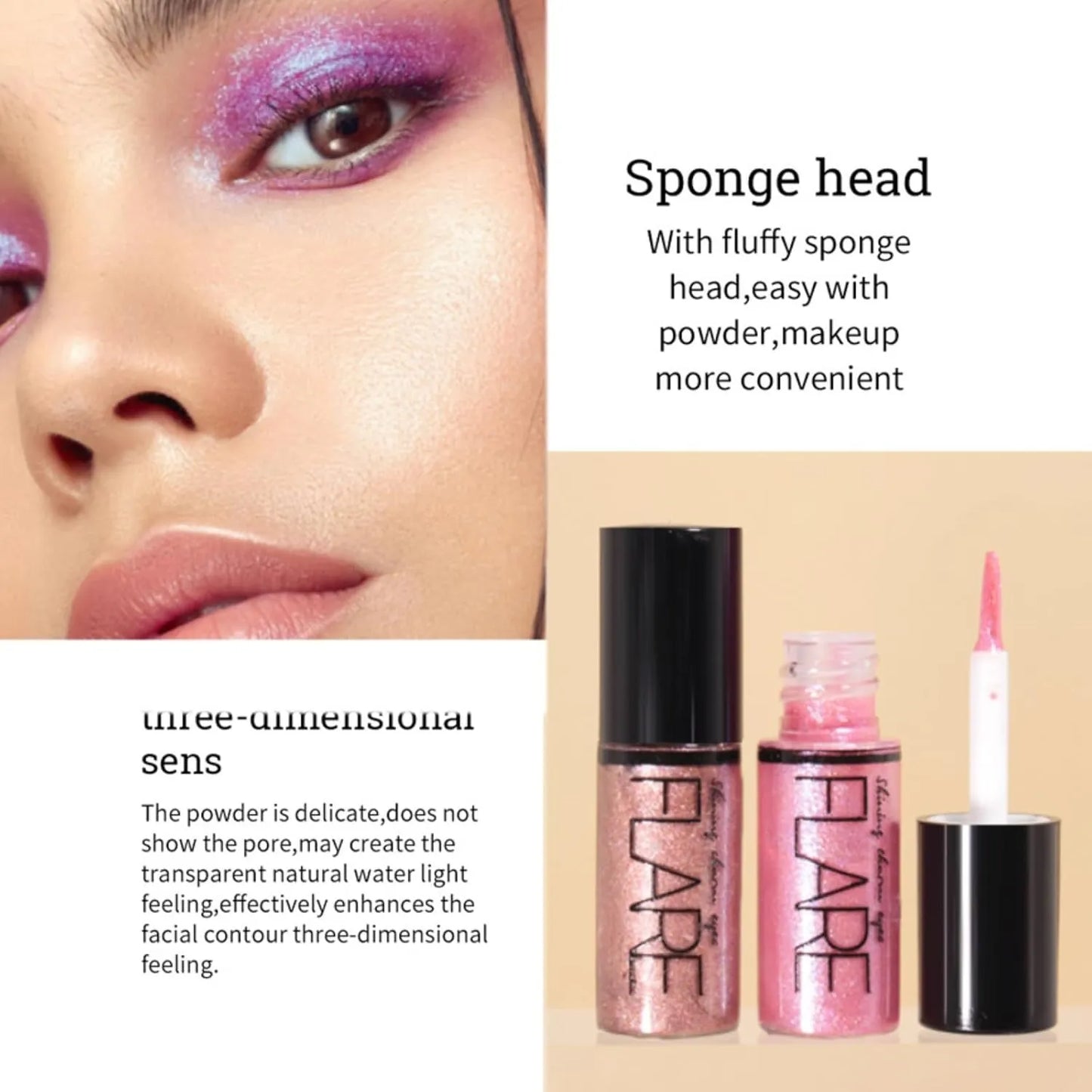 Flare Glitter Eye Shadow - 6Pcs