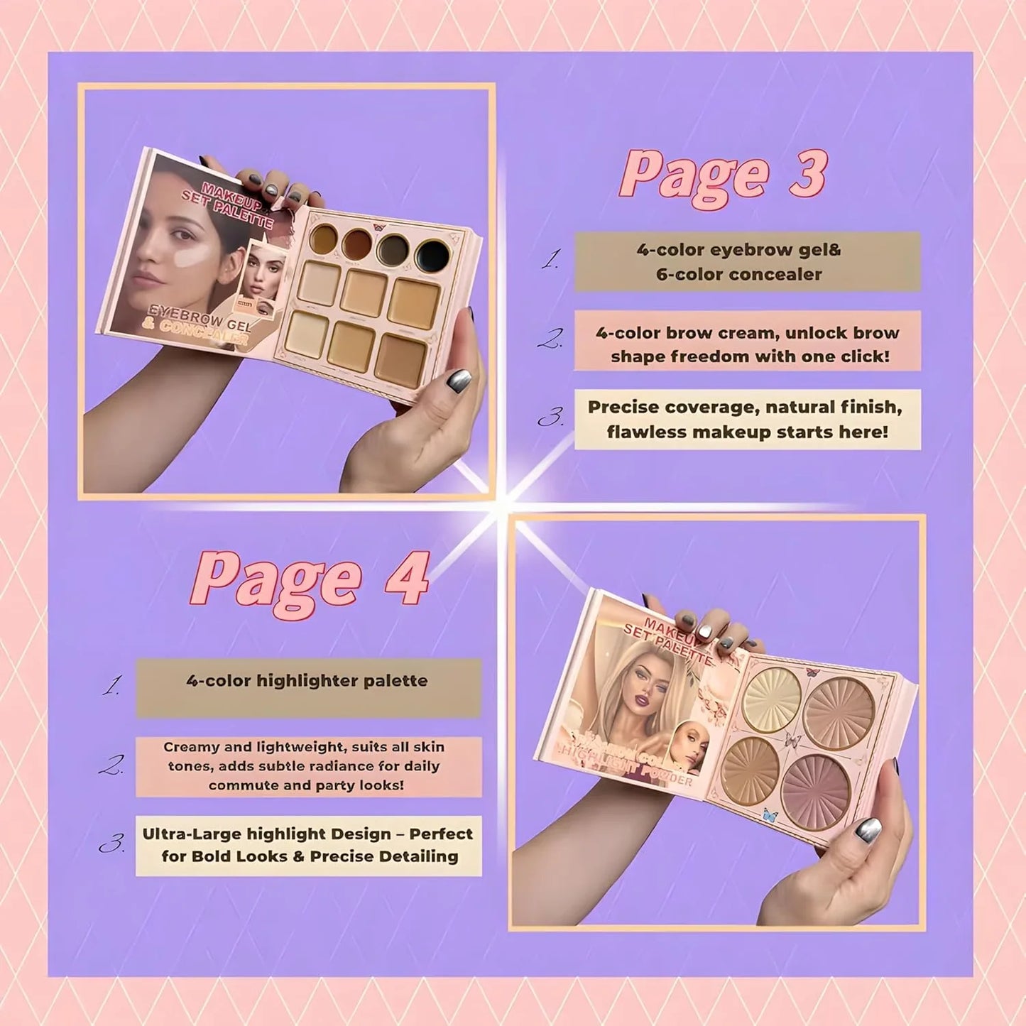 All in One 7 Pages Makeup Book