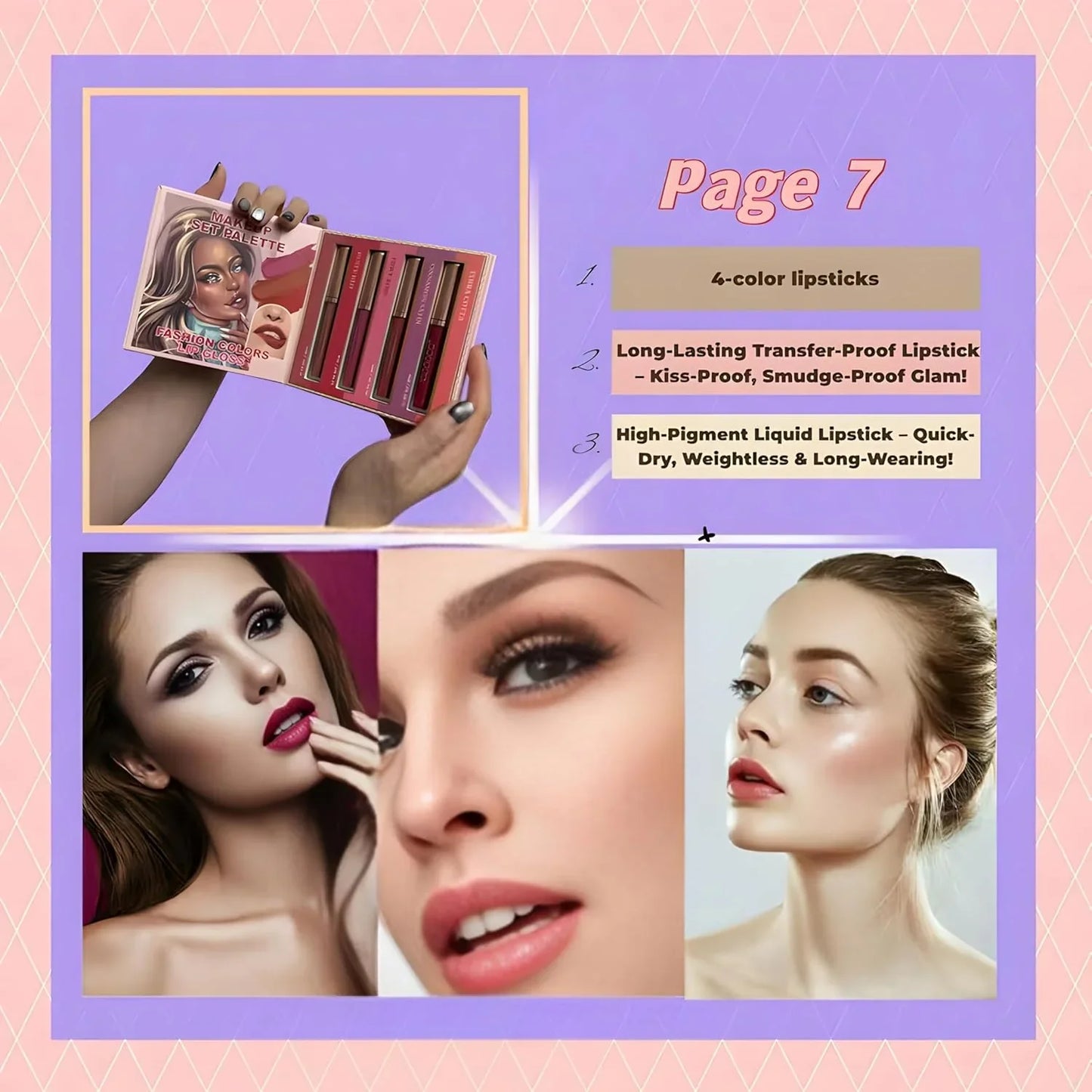 All in One 7 Pages Makeup Book