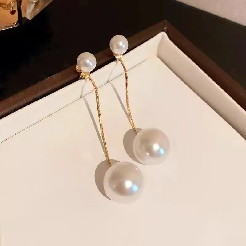 Two In One Pearl Drop Earrings