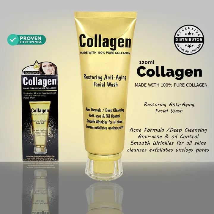 Wokali Collagen Anti‑Aging & Anti‑Acne Facial Wash - 120ml | Premium Skincare & Beauty Products in Pakistan