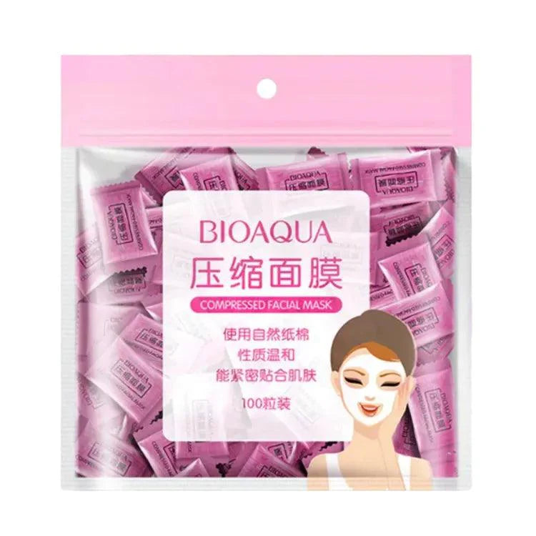 Bioaqua Compressed Facial Toffee Face Sheet Mask - 50 Pcs | Premium Skincare & Beauty Products in Pakistan