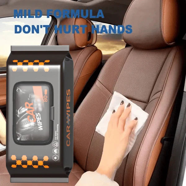 Car interior cleaning and polishing Wipes - PACK OF 80