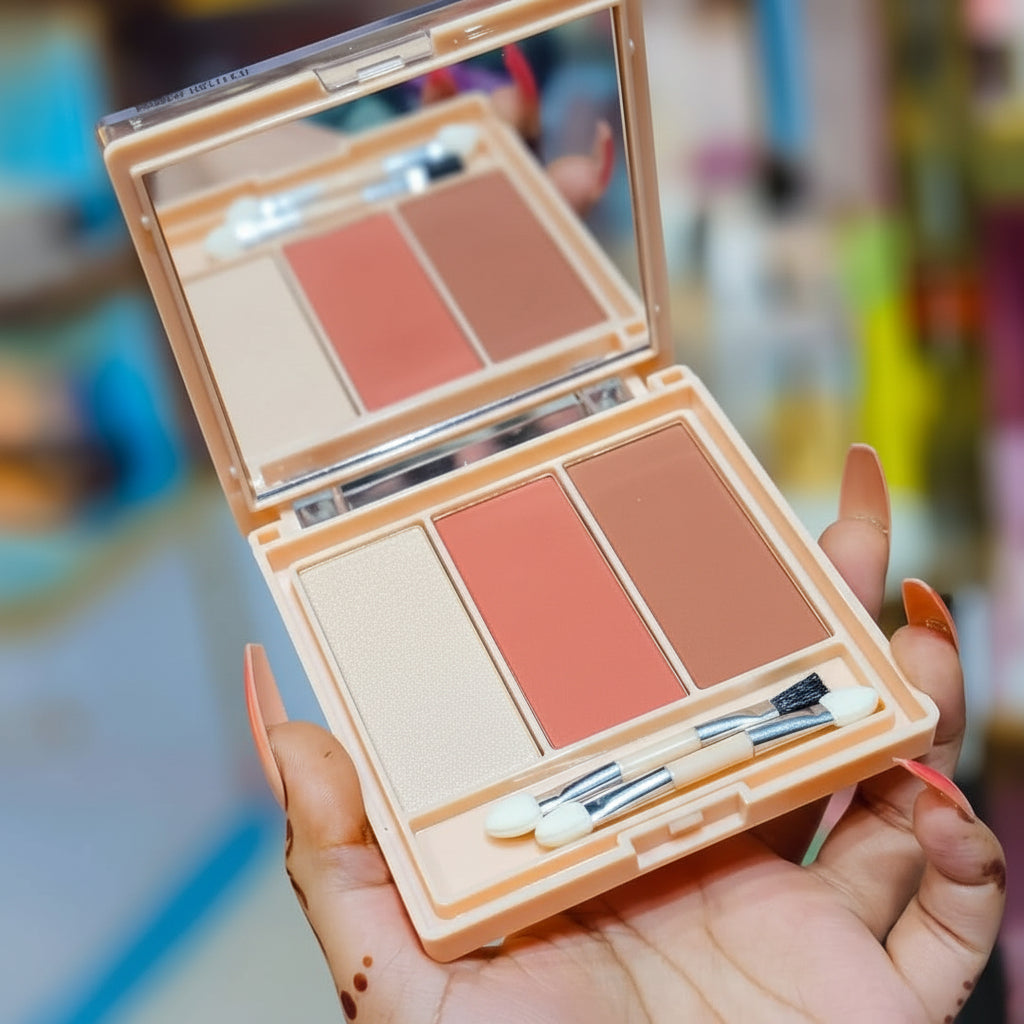 AnyLady Fit Me All in one Eyeshadow , Blusher & Highlighter Palette - 16 Colors
