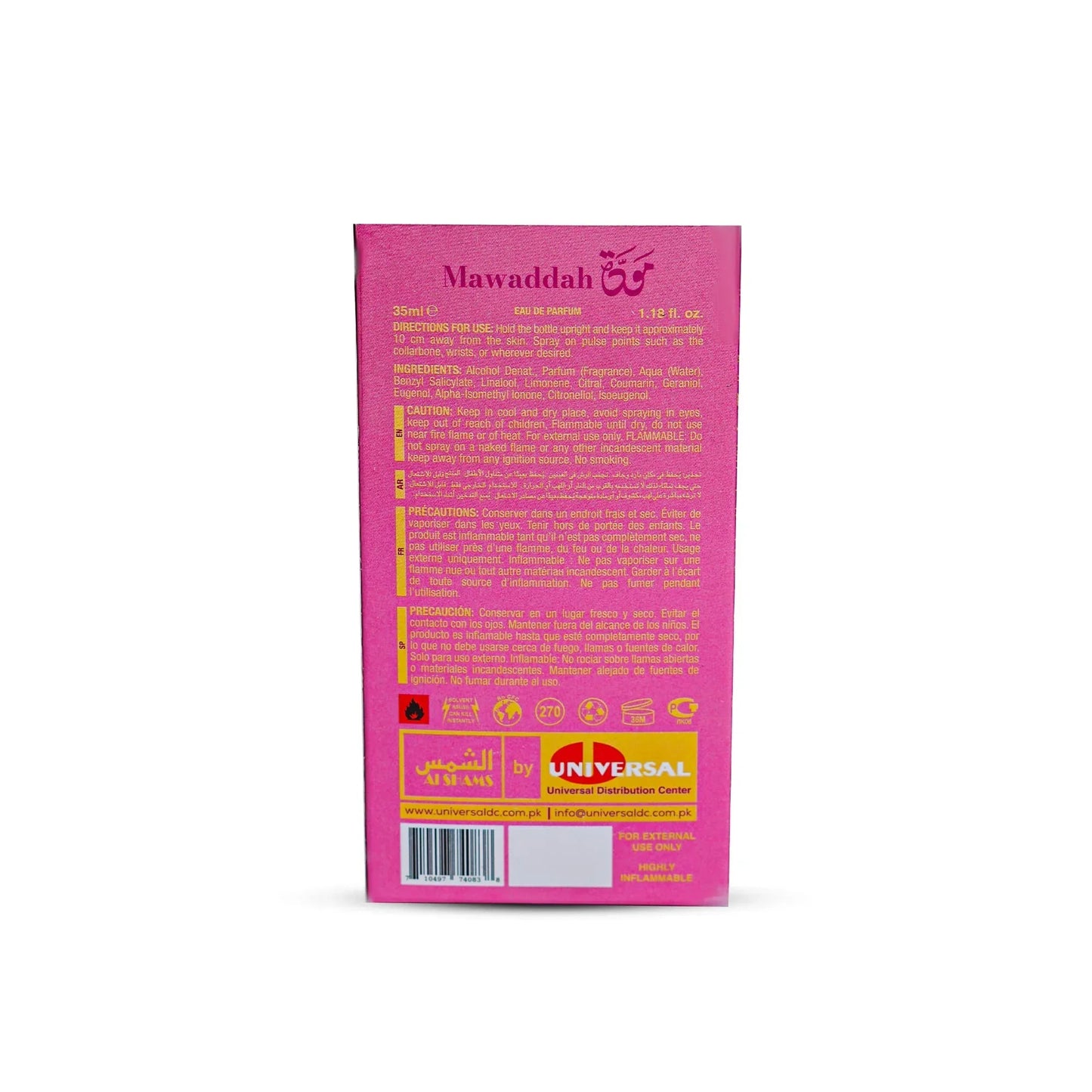 Al Shams Mawaddah Perfume – 35ml Eau de Parfum